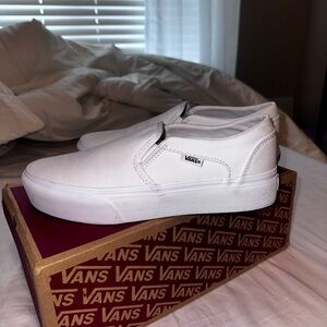 Brand new white platform vans